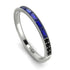 Emerald Cut Sapphire Milgrain Eternity Ring - Teagan No. 45 image 1