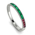 Emerald Cut Emerald Milgrain Eternity Ring - Teagan No. 51 image 1