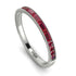 Emerald Cut Ruby Milgrain Eternity Ring - Teagan No. 57 image 1