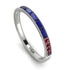 Emerald Cut Sapphire Milgrain Eternity Ring - Teagan No. 60 image 1