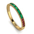 Emerald Cut Emerald Milgrain Eternity Ring - Teagan No. 49 image 1