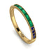 Emerald Cut Emerald Milgrain Eternity Ring - Teagan No. 64 image 1