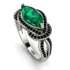Milgrain Marquise Emerald Engagement Ring - Marley No. 36 image 1