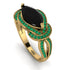 Milgrain Marquise Black Diamond Engagement Ring - Marley No. 22 image 1