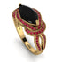 Milgrain Marquise Black Diamond Engagement Ring - Marley No. 52 image 1