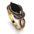 Milgrain Marquise Black Diamond Engagement Ring - Marley No. 67 image 1
