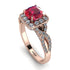 Cushion Cut Ruby Milgrain Engagement Ring - Adelyn No. 11 image 1