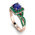 Cushion Cut Sapphire Milgrain Engagement Ring - Adelyn No. 29 image 1