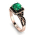 Cushion Cut Emerald Milgrain Engagement Ring - Adelyn No. 35 image 1