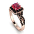 Cushion Cut Ruby Milgrain Engagement Ring - Adelyn No. 41 image 1