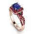 Cushion Cut Sapphire Milgrain Engagement Ring - Adelyn No. 59 image 1
