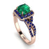 Cushion Cut Emerald Milgrain Engagement Ring - Adelyn No. 65 image 1
