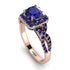 Cushion Cut Sapphire Milgrain Engagement Ring - Adelyn No. 74 image 1