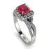 Cushion Cut Ruby Milgrain Engagement Ring - Adelyn No. 12 image 1
