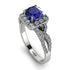 Cushion Cut Sapphire Milgrain Engagement Ring - Adelyn No. 15 image 1