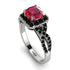 Cushion Cut Ruby Milgrain Engagement Ring - Adelyn No. 42 image 1