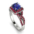 Cushion Cut Sapphire Milgrain Engagement Ring - Adelyn No. 60 image 1