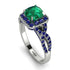 Cushion Cut Emerald Milgrain Engagement Ring - Adelyn No. 66 image 1
