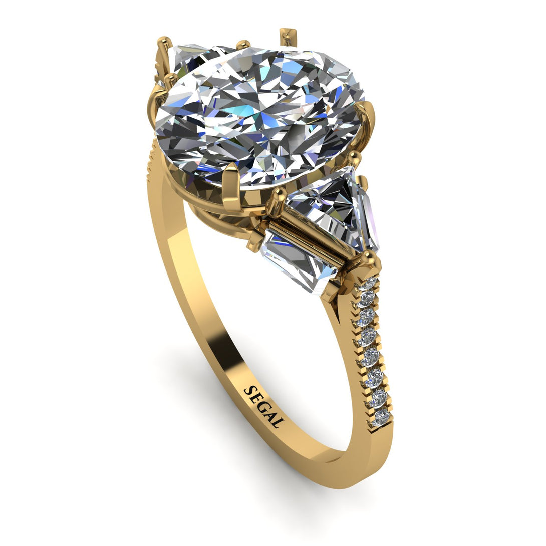 Glamorous Diamond Oval Hidden Diamonds Ring - Rosalie No. 1
