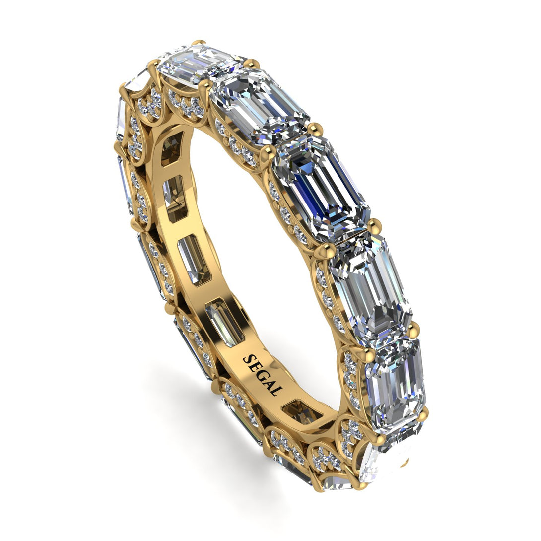 Eternity Emerald Hidden Diamonds Band - Ember No. 1