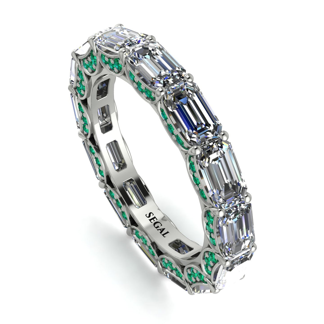 Eternity Emerald Hidden Diamonds Band - Ember No. 18