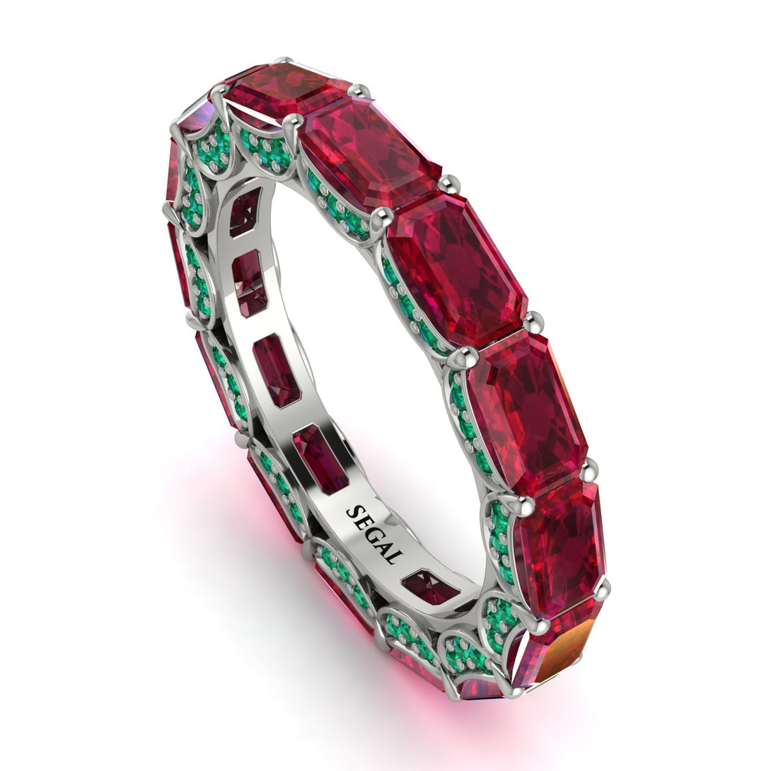 Eternity Emerald Hidden Rubys Band - Ember No. 27