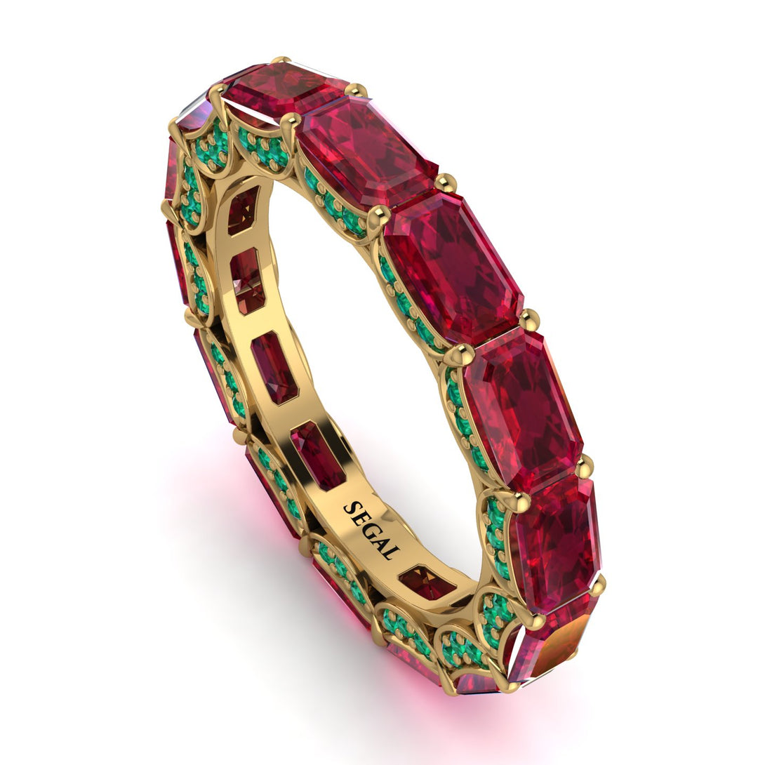 Eternity Emerald Hidden Rubys Band - Ember No. 25