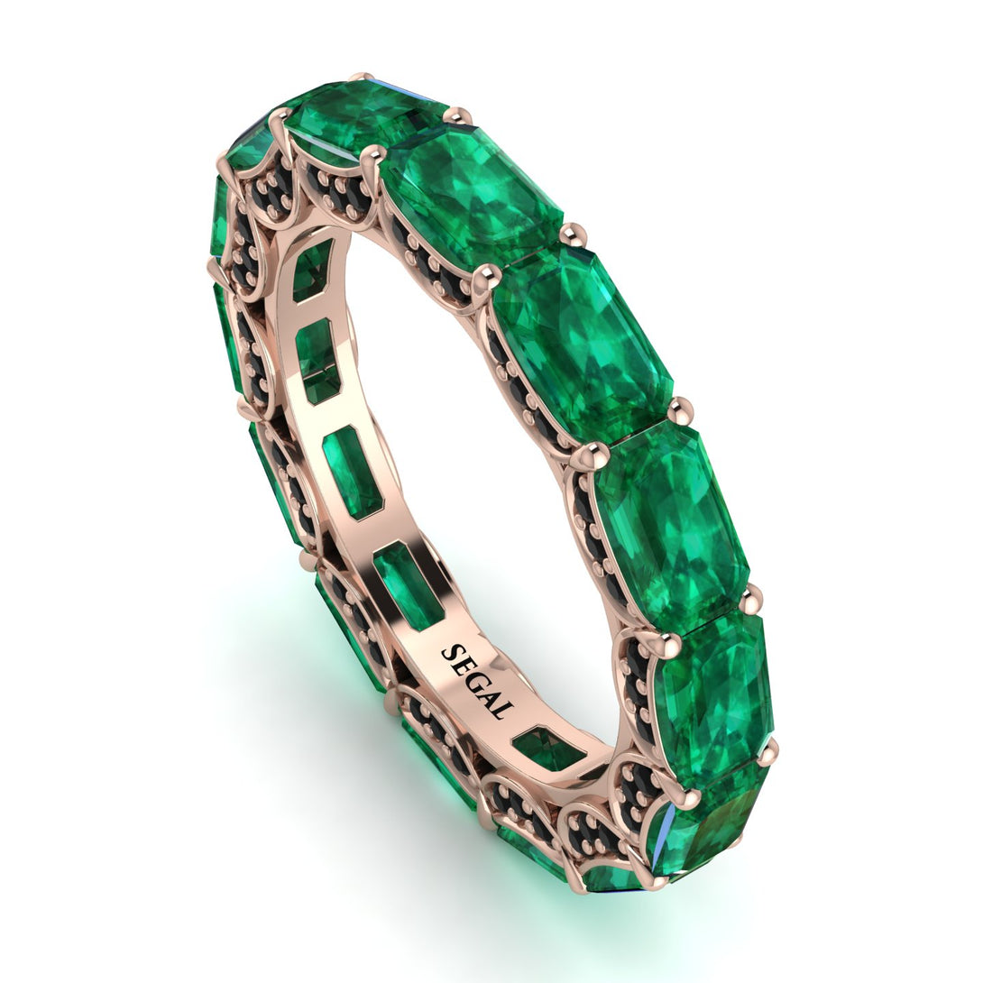 Eternity Emerald Hidden Emeralds Band - Ember No. 35