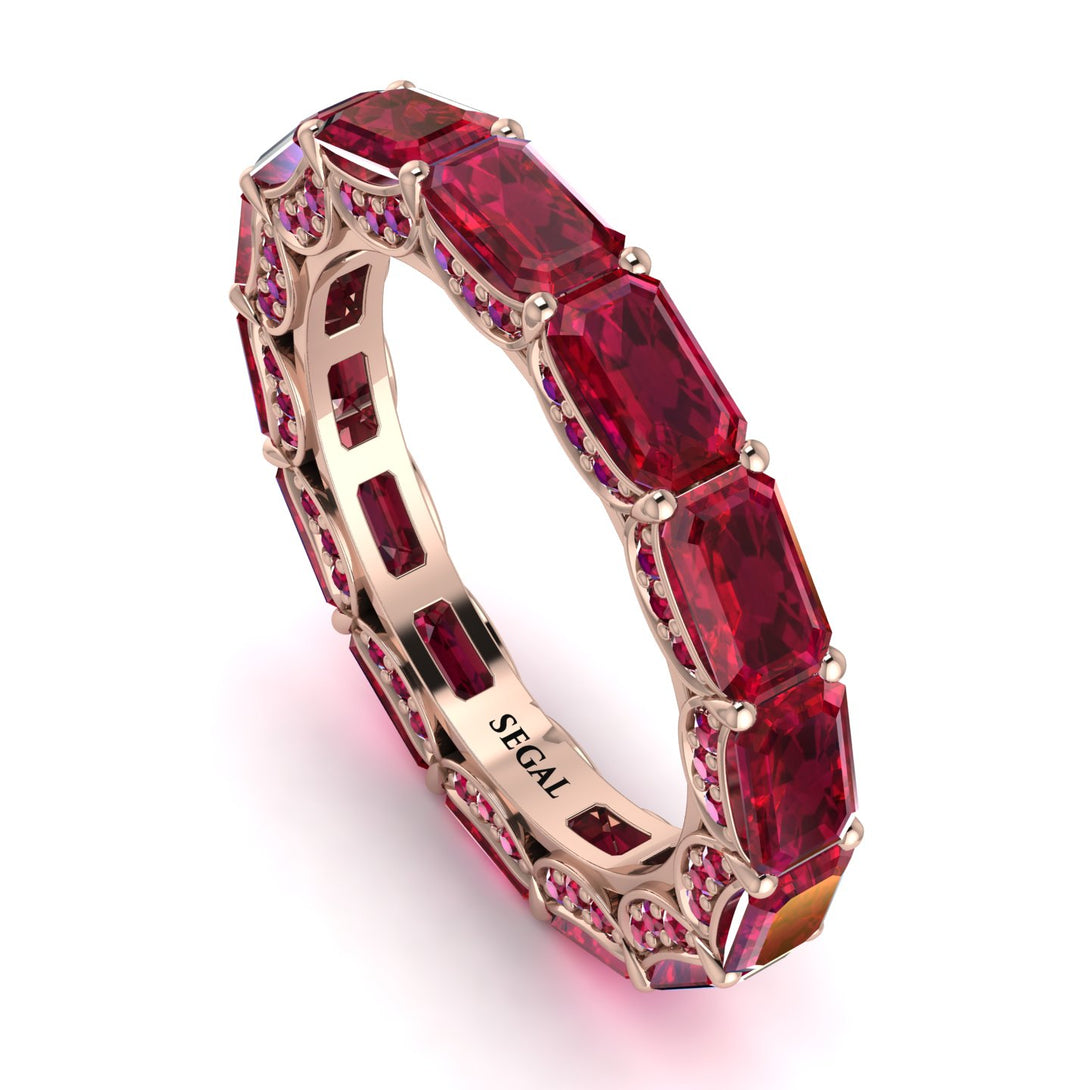 Eternity Emerald Hidden Rubys Band - Ember No. 56