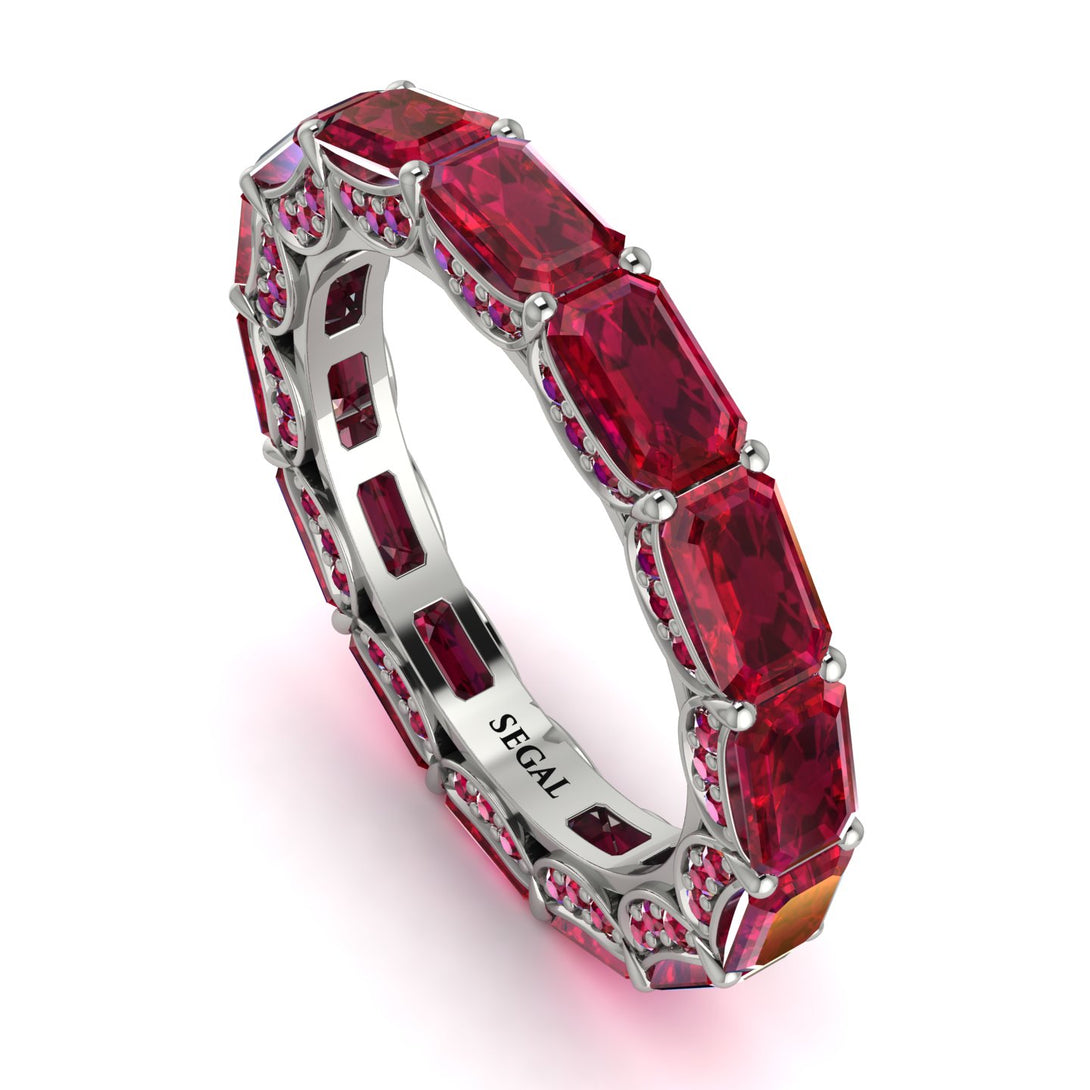 Eternity Emerald Hidden Rubys Band - Ember No. 57