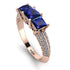 3 Stones Princess Sapphire Ring - Rebecca No. 14 image 1