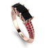 3 Stones Princess Black Diamond Ring - Rebecca No. 53 image 1