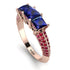 3 Stones Princess Sapphire Ring - Rebecca No. 59 image 1