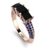 3 Stones Princess Black Diamond Ring - Rebecca No. 68 image 1