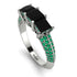 3 Stones Princess Black Diamond Ring - Rebecca No. 24 image 1