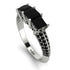 3 Stones Princess Black Diamond Ring - Rebecca No. 39 image 1