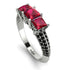 3 Stones Princess Ruby Ring - Rebecca No. 42 image 1