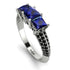 3 Stones Princess Sapphire Ring - Rebecca No. 45 image 1