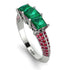 3 Stones Princess Emerald Ring - Rebecca No. 51 image 1