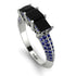 3 Stones Princess Black Diamond Ring - Rebecca No. 69 image 1