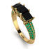 3 Stones Princess Black Diamond Ring - Rebecca No. 22 image 1
