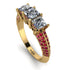 3 Stones Princess Diamond Ring - Rebecca No. 46 image 1