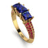 3 Stones Princess Sapphire Ring - Rebecca No. 58 image 1