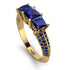 3 Stones Princess Sapphire Ring - Rebecca No. 73 image 1