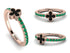 Elegant Enamel Clover Emerald Ring - Clover No. 5 image 2
