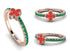 Elegant Enamel Clover Emerald Ring - Clover No. 5 image 4