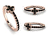 Elegant Enamel Clover Black Diamond Ring - Clover No. 8 image 2