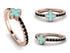 Elegant Enamel Clover Black Diamond Ring - Clover No. 8 image 13