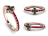 Elegant Enamel Clover Ruby Ring - Clover No. 11 image 3