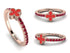 Elegant Enamel Clover Ruby Ring - Clover No. 11 image 1